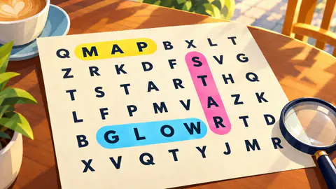 Word Search Rush cover art (a game we make)